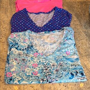 Lilly Pulitzer Blue and Pink Tops